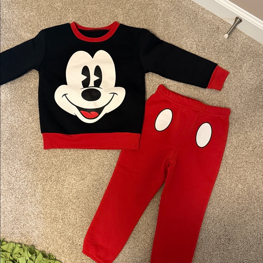 Kids Mickey Mouse Black and Red Matching Set